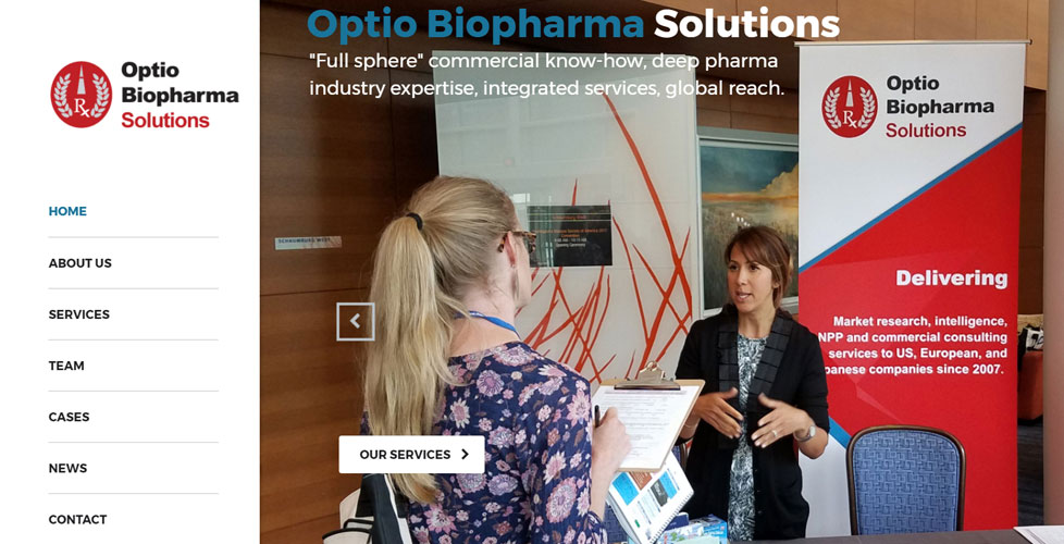 Optio Biopharma Solutions Website Rebuild