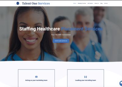 Talent One Services Website Design